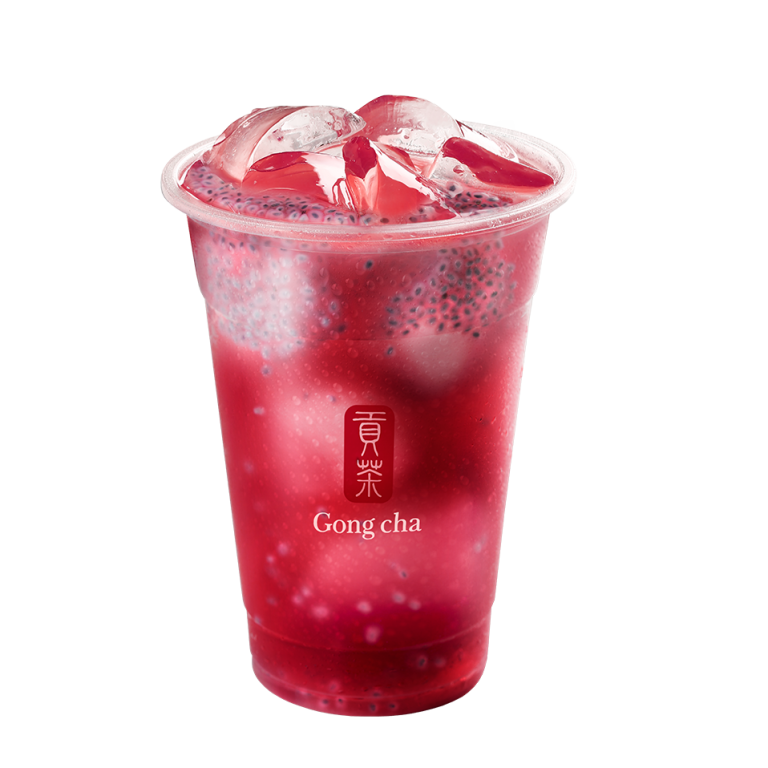 Roselle Plum Drink with Basil Seed Gong cha Vietnam