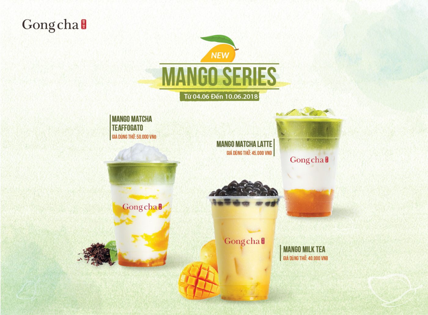 GONG CHA REALEASES NEW FRUIT SERIES MANGO SERIES! Gong cha Vietnam