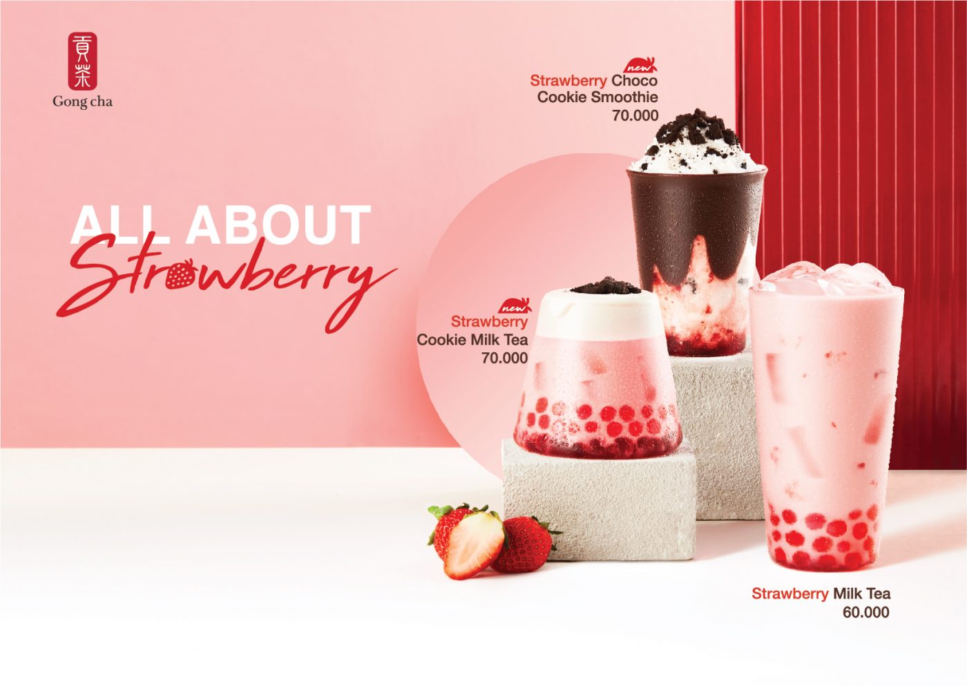 (Tiếng Việt) Gong Cha đón Valentine cùng All About Strawberry Gong